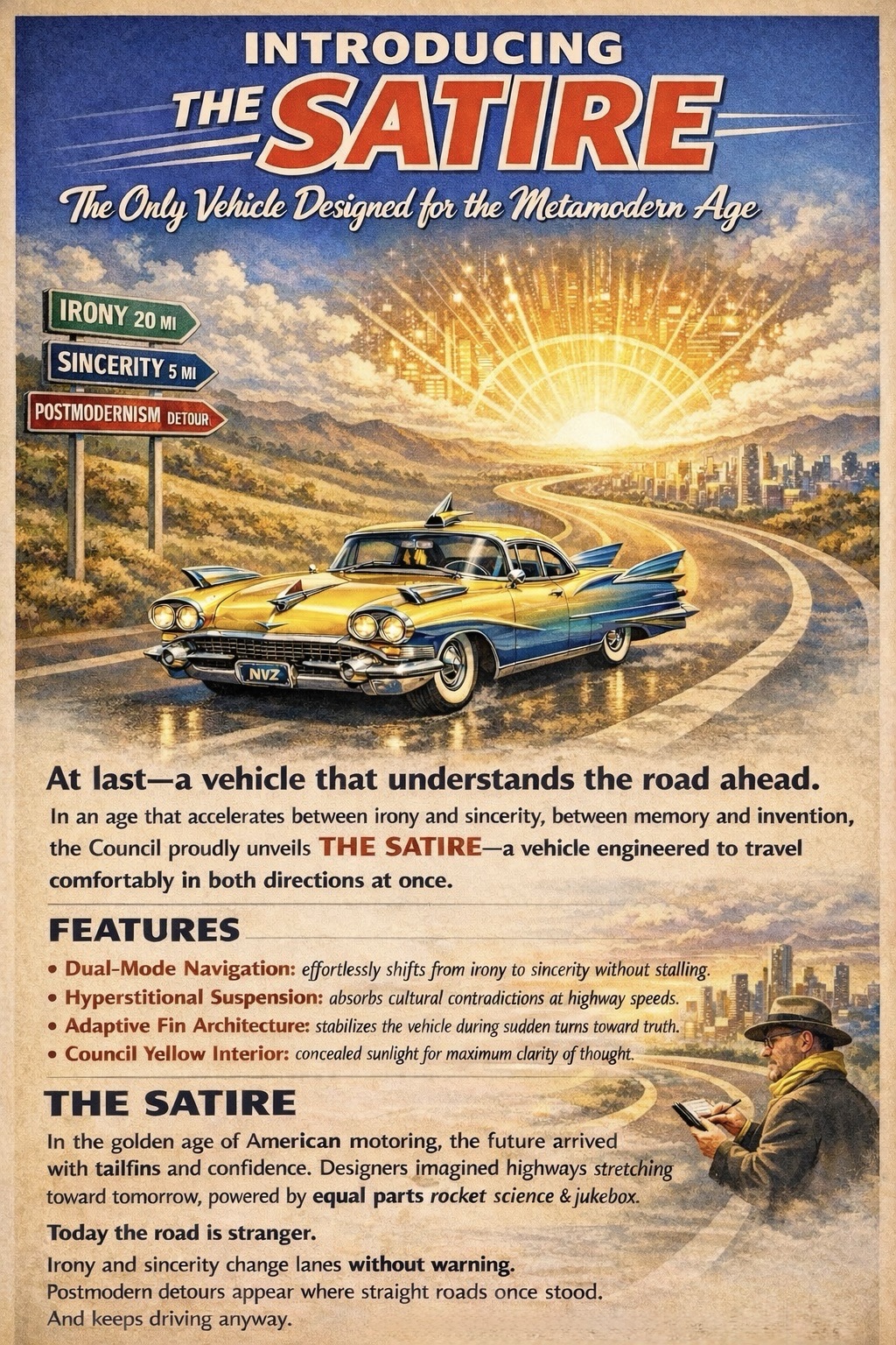 Announcing THE! vehicle for traveling between Jest and&nbsp;Earnest